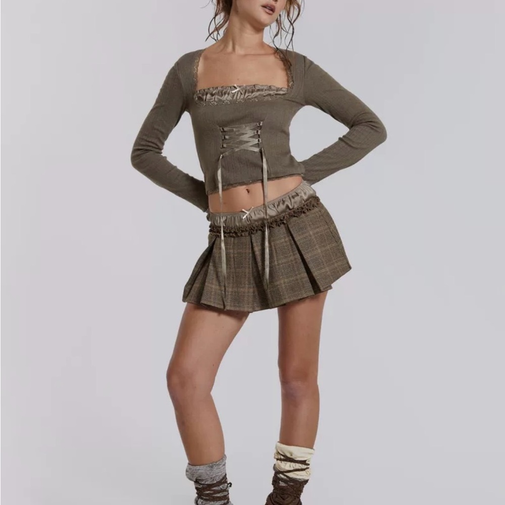 Jaded London ballet crop top and mini skirt set